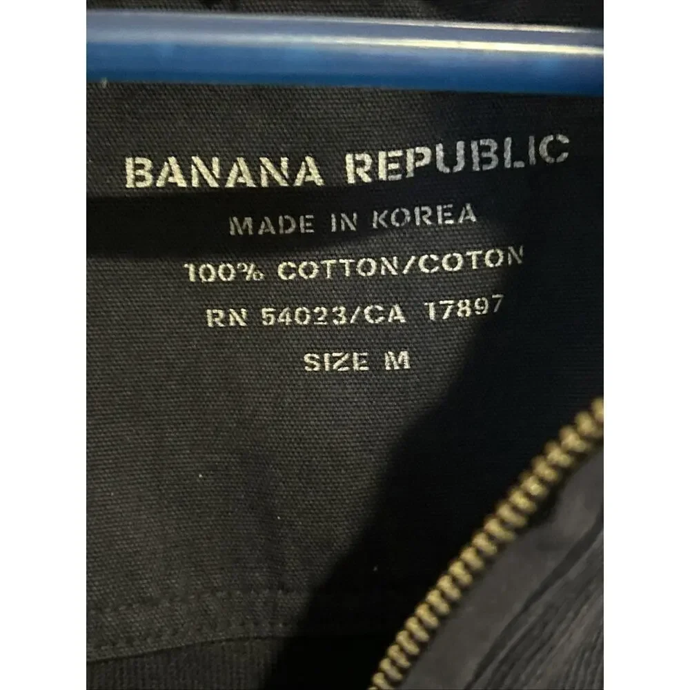 EUC-Banana Republic 1/4 Zip Men M Pullover Sweatshirt Navy